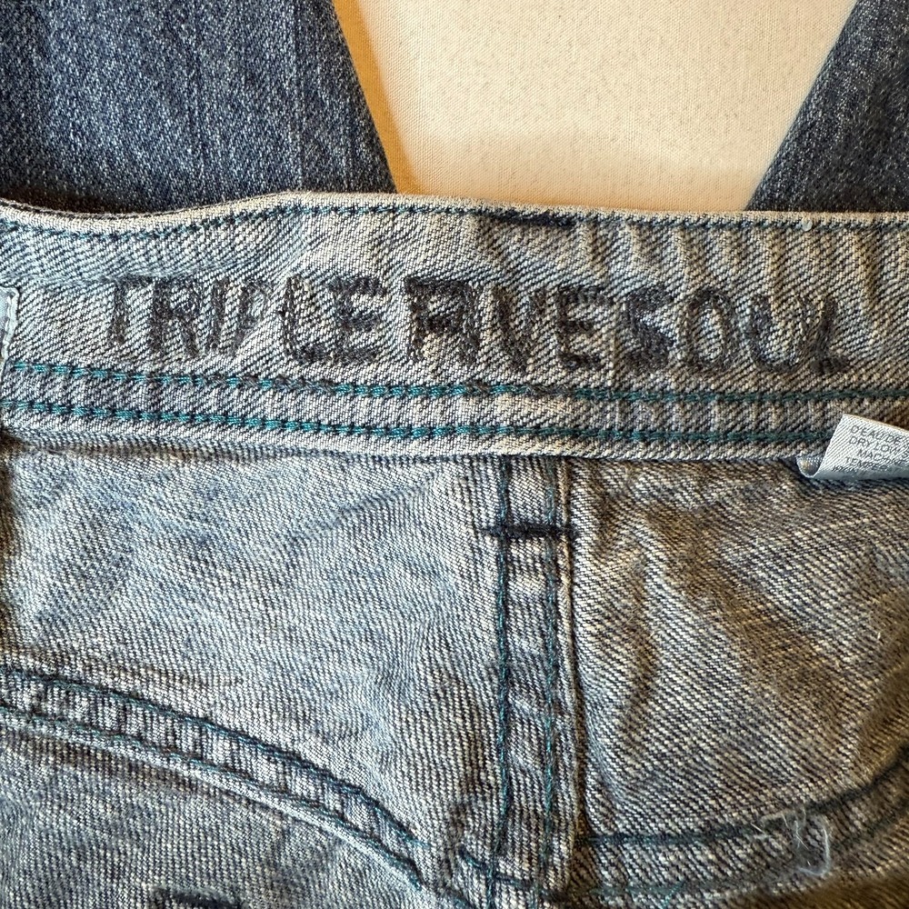 Triple Five Soul Jeans Mens 36x33 Black Baggy Y2K Skater Rave 90s Vintage - Picture 3 of 8